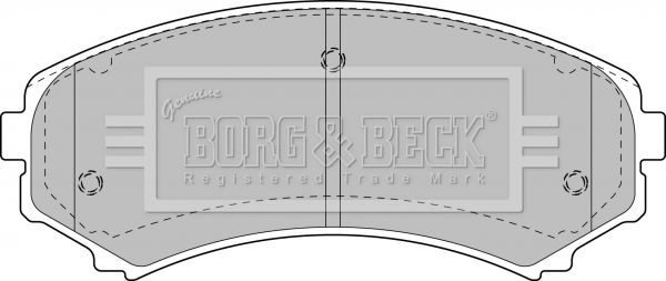 BORG & BECK Комплект тормозных колодок, дисковый тормоз BBP1891
